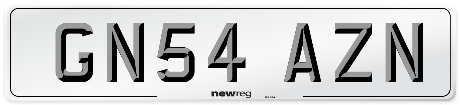 GN54 AZN Number Plate from New Reg